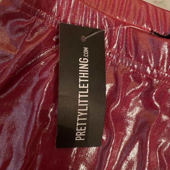 Pretty Little Thing Micro Mini Pink Metallic Mini Skirt - NWT - Picture 10 of 14